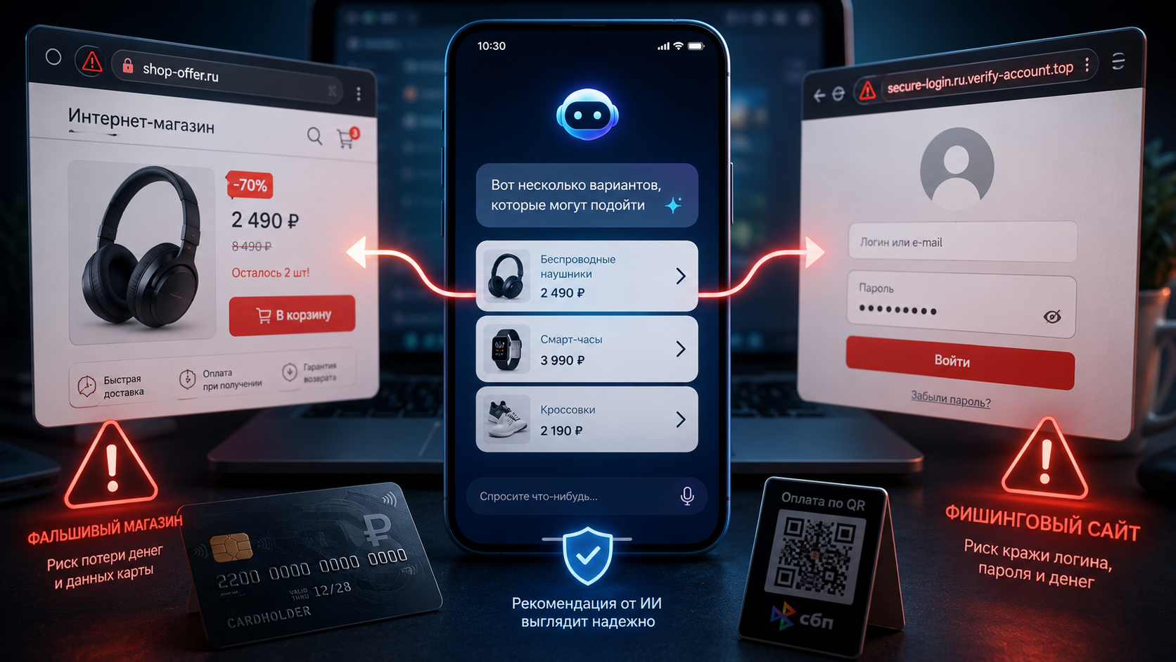 AI-поиск начал приводить пользователей на фейковые магазины и фишинговые сайты: что происходит и как защищаться