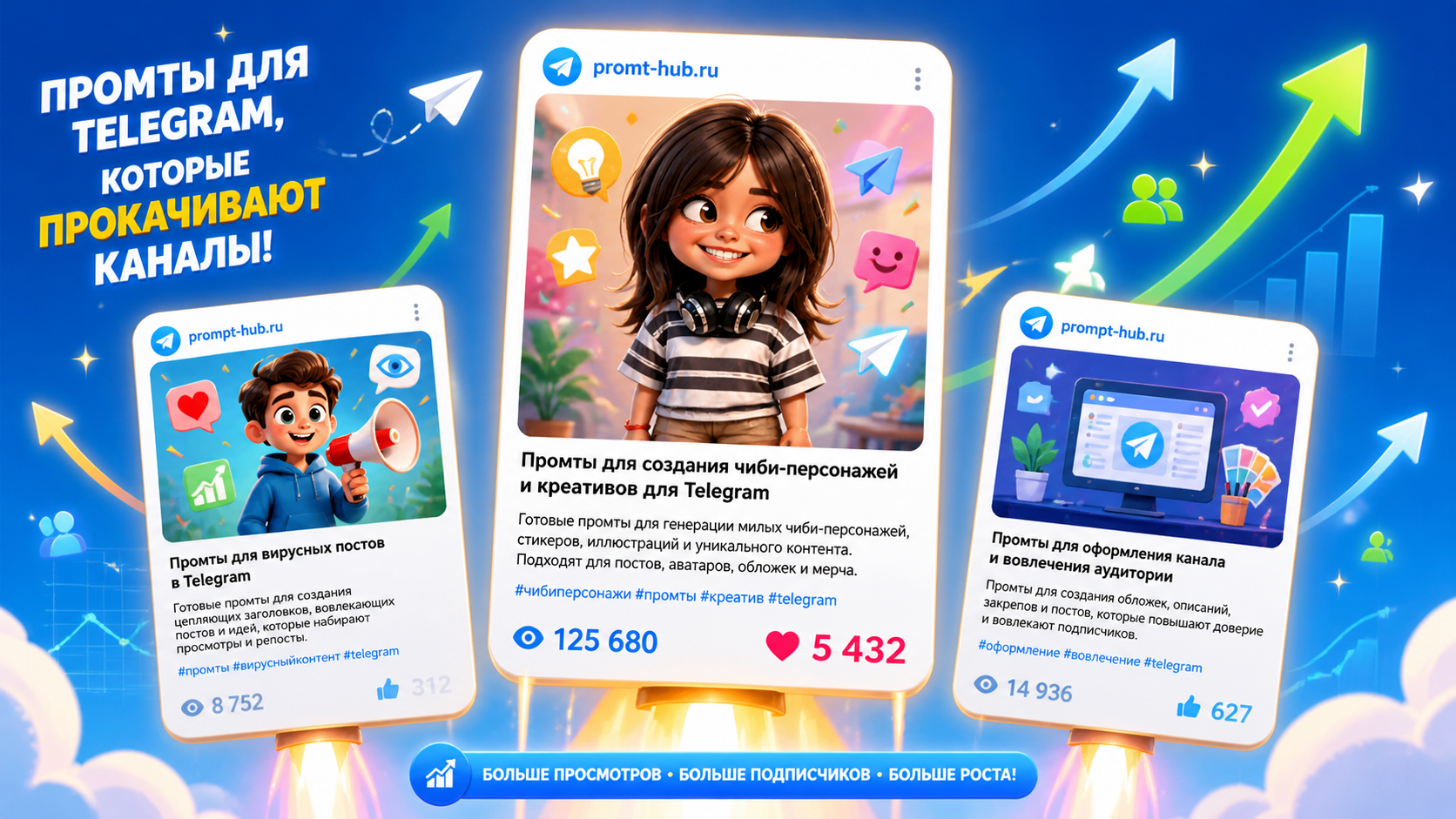 Промпты для Telegram-канала: посты, анонсы, прогревы, вовлечение