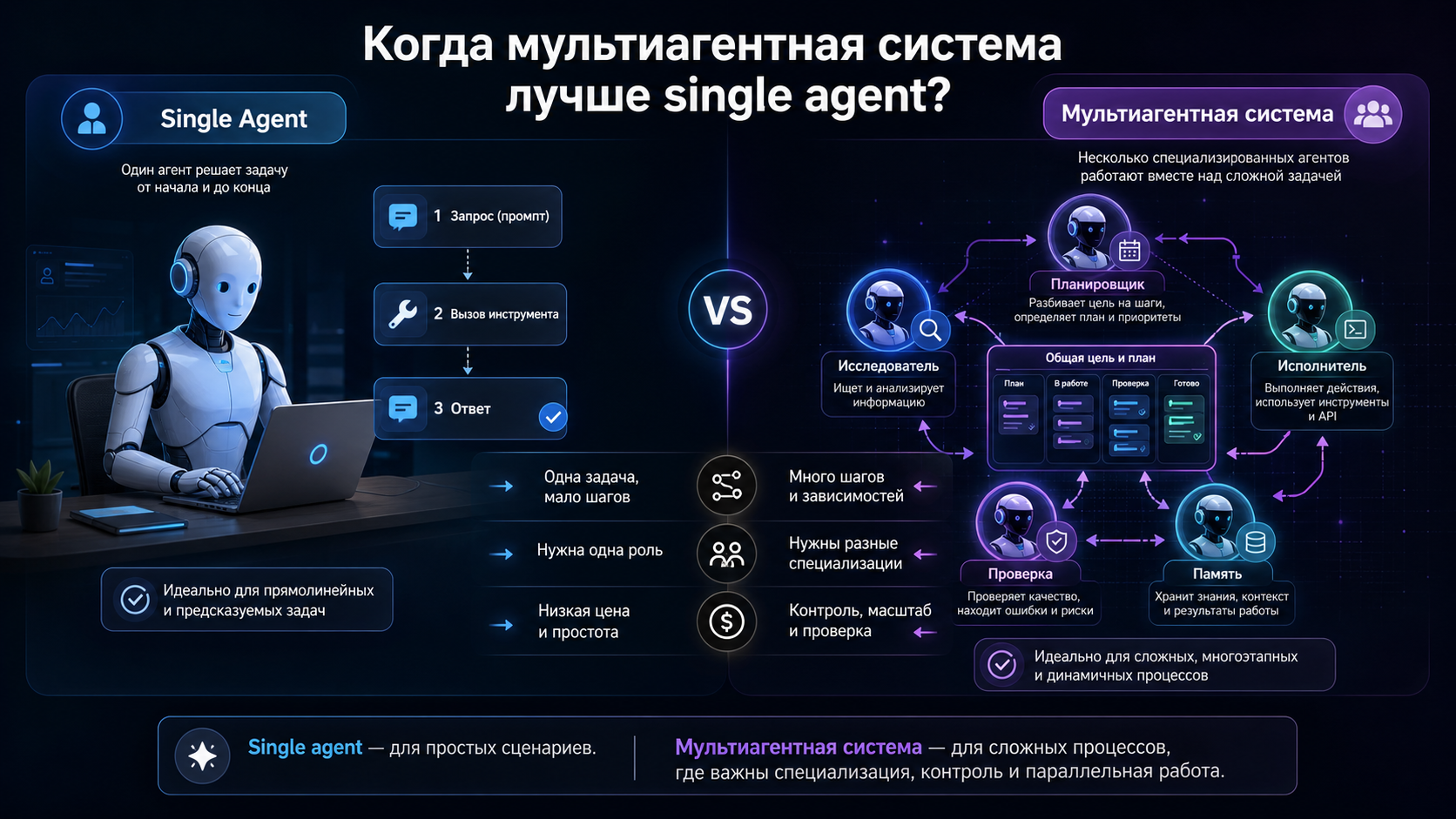 Single-agent или multi-agent: когда одному AI-агенту уже недостаточно