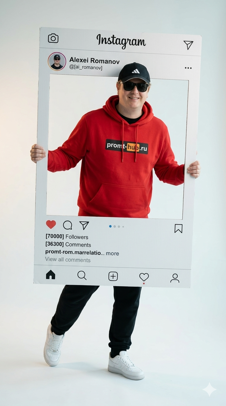 Вы с большой рамкой инстраграм профиля.